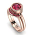 Bezel Ruby Bridal Set - Emerson No. 56